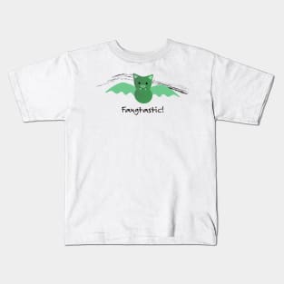 Fangtastic Green Bat Kids T-Shirt